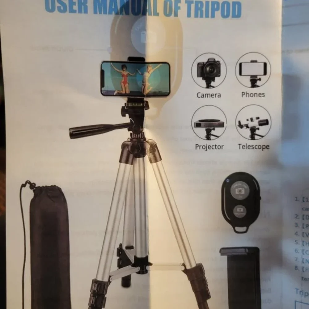 Tripod for Camera Phone w/ Travel Bag, Wireless Remote, Phone holder, NIB
